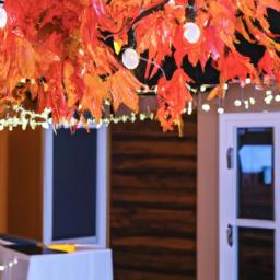 Welcoming clients and visitors with a warm and inviting fall display