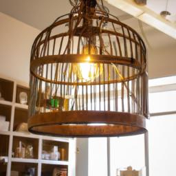 Bird cages can be transformed into one-of-a-kind lighting fixtures