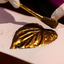 Adding a touch of glamour to chocolate decorations with a sprinkle of gold dust
