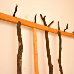 Get creative and make your own branch coat rack for a personalized touch.