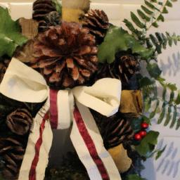 Get crafty and add a personal touch to your Christmas decor with a DIY wreath for your bathroom.