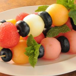 These fruit kabobs are a fun and easy way to serve fruit at a BBQ or picnic