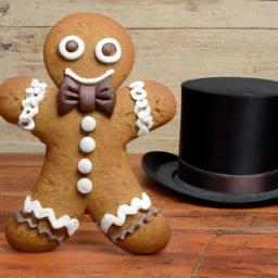 This gingerbread man is dressed to impress for any holiday occasion!