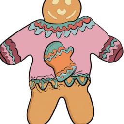 This gingerbread man is all bundled up and ready to spread holiday cheer!