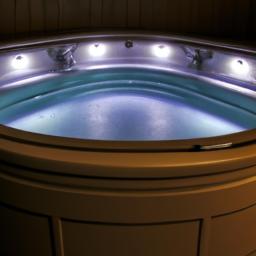 Transform your indoor hot tub into a spa-like oasis with sleek and modern decor and design.