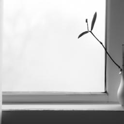Less is more. Keep your window sill minimalist with a single vase and a branch with leaves.