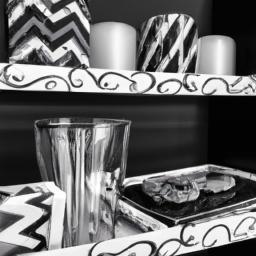 A sleek and sophisticated monochromatic tiered tray.
