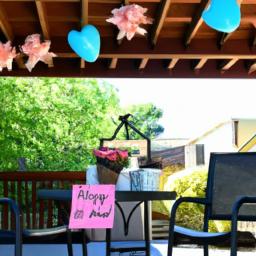 Decorative garden flags, hanging flower baskets, and festive lighting can create a beautiful outdoor space for Mother's Day celebrations.