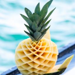 This pineapple boat is a creative way to serve fruits at a summer party