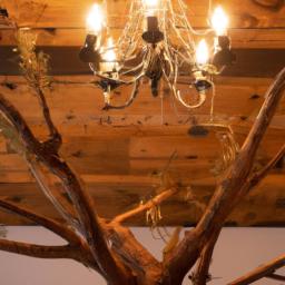 Add a touch of nature to your dining room with a unique branch chandelier.