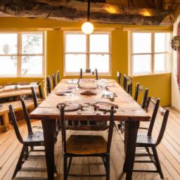 Gather with friends and family for a meal in the rustic dining area of this renovated former schoolhouse in Copenhagen