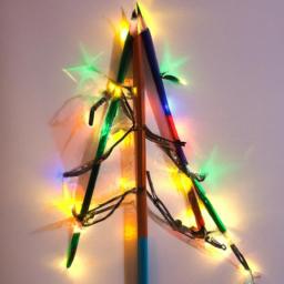 Enhance your slim pencil Christmas tree with colorful garlands and twinkling lights