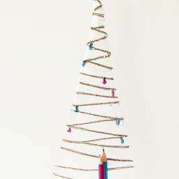 Add a personal touch to your slim pencil Christmas tree with handmade ornaments