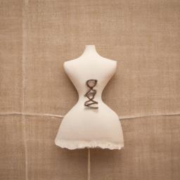This small decorative dress form has a rustic feel and adds texture to your space