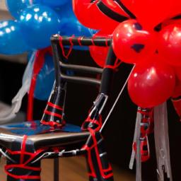 Spiderman-themed balloons creating a playful atmosphere at the birthday party.