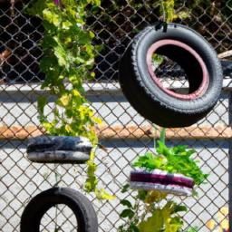 Maximizing space with a vertical tire garden