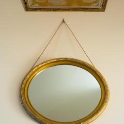 Add a touch of glamour to your room with a vintage mirror on your vaulted ceiling wall